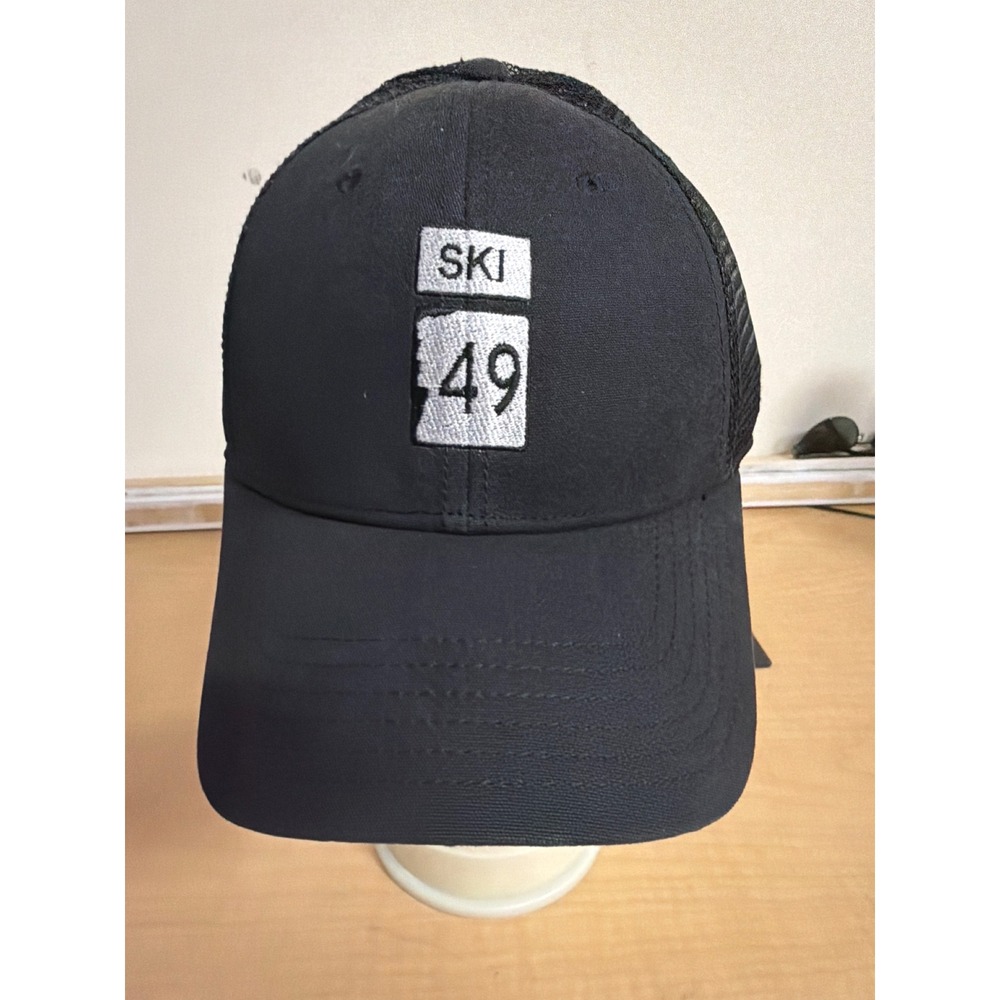 The North Face SKI 49 Trucker Hat Black Mesh Snapback Cap